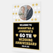 ブラック金ゴールドスターズ結婚写真創立60周年 アクリルサイン (傾斜)