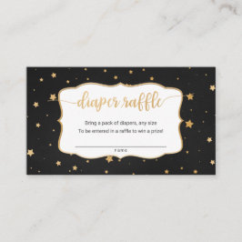 ブラック金ゴールドスター黒板おむつラッフルチケット 名刺