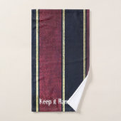 ブラック金ゴールドストライプハンサムなバスルーム用タオルセット バスタオルセット (ハンドタオル)