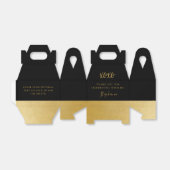 ブラック金ゴールドストライプメタリックXOXOありがとう フェイバーボックス (折り畳みなし)