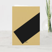 ブラック金ゴールドストライプ – 卒業 シーズンカード (裏面)