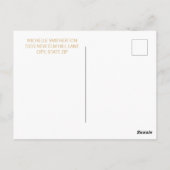 ブラック金ゴールドストリングライトサプライズ75誕生日 ポストカード (裏面)