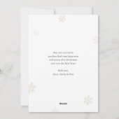 ブラック金ゴールドスノーフレーク写真メリークリスマスカード シーズンカード (裏面)