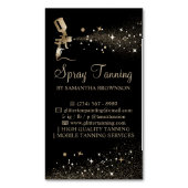 ブラック金ゴールドスパークルペインターロゴスプレータン マグネット名刺 (正面縦)