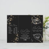 ブラック金ゴールドスペックネイルサロン価格表パンフレット (スタンド正面)