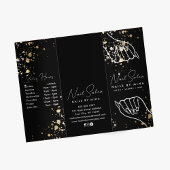 ブラック金ゴールドスペックネイルサロン価格表パンフレット