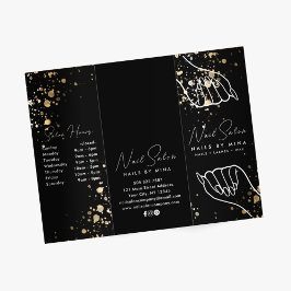 ブラック金ゴールドスペックネイルサロン価格表パンフレット