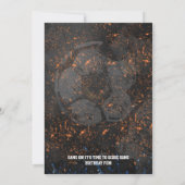 ブラック金ゴールドスポーツボーイズ誕生日 招待状 (裏面)