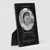 ブラック金ゴールドスワーズクラシックズ記念カスタム写真 フォトプラーク (側面)