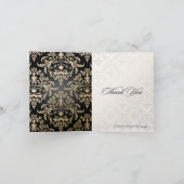 ブラック金ゴールドセリンダマスクありがとう|DIY背景 サンキューカード (内部)