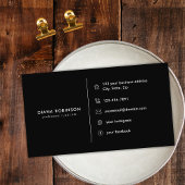 ブラック金ゴールドダイヤモンドイニシャルDソーシャルメディアモノグラム 名刺