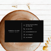 ブラック金ゴールドダイヤモンドイニシャルGソーシャルメディアモノグラム 名刺