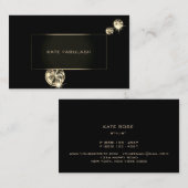 ブラック金ゴールドダイヤモンドファッションスタイリスト結晶 名刺 (正面/裏面)