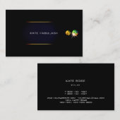 ブラック金ゴールドダイヤモンドファッションスタイリスト結晶VIP 名刺 (正面/裏面)