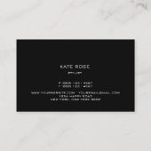 ブラック金ゴールドダイヤモンドファッションスタイリスト結晶VIP 名刺 (裏面)