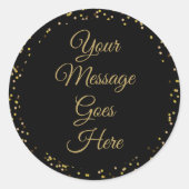 ブラック金ゴールドダストスクエレガントリプト ラウンドシール (正面)