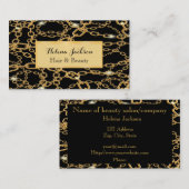 ブラック金ゴールドチェーン高級ジュエリークラシック 名刺 (正面/裏面)