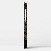 ブラック金ゴールドチューリップ：ラグジュアリーフローラルパターン Case-Mate iPhoneケース (裏面 / 左)