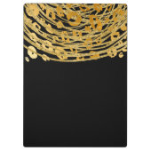 ブラック金ゴールドチータヒョウパーソナライズされたグラム クリップボード (裏面)