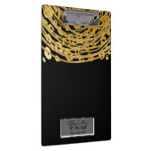 ブラック金ゴールドチータヒョウパーソナライズされたグラム クリップボード (右)