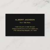 ブラック金ゴールドツリーロゴ造園 名刺 (裏面)