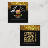 ブラック金ゴールドトレーナーソーシャルメディアの名刺 スクエア名刺 (正面/裏面)