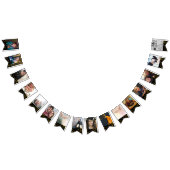 ブラック金ゴールドドットフォト卒業記念パーティー バンティングフラッグ (全)