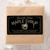 ブラック金ゴールドドリップメープルシロップファンシー縁どバケツ ラベル (インサイチュ)