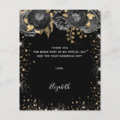 ブラック金ゴールドドレスフローラバースデー感謝していタバジェット チラシ (裏面)