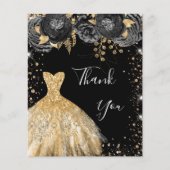 ブラック金ゴールドドレスフローラバースデー感謝していタバジェット チラシ (正面)