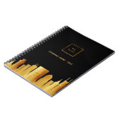 ブラック金ゴールドナッシュビルのスカイラインビジネスロゴ ノートブック (左側)