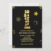 ブラック金ゴールドニューイヤーイーブカウントダウンパーティー 招待状 (正面)