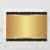 ブラック金ゴールドハイヒールシューズ誕生日パーティー 招待状 (裏面)