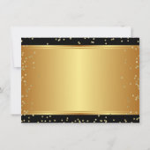 ブラック金ゴールドハイヒールシューズ誕生日パーティー 招待状 (裏面)