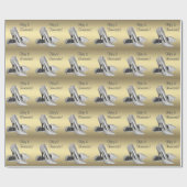 ブラック金ゴールドハイヒール女性50th誕生日パーティー ラッピングペーパー (フラット)