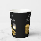 ブラック金ゴールドハイヒール靴バースデーパーティー紙カップ 紙コップ (左)
