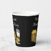 ブラック金ゴールドハイヒール靴バースデーパーティー紙カップ 紙コップ (右)