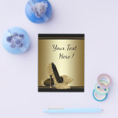 ブラック金ゴールドハイヒール靴フライヤー チラシ (シングル)