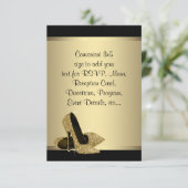 ブラック金ゴールドハイヒールRSVP 出欠カード (スタンド正面)