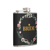 ブラック金ゴールドハート花嫁 フラスク (右)