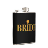 ブラック金ゴールドハート花嫁 フラスク (右)