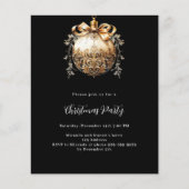 ブラック金ゴールドバウブルヴィンテージクリスマスパーティー (正面)