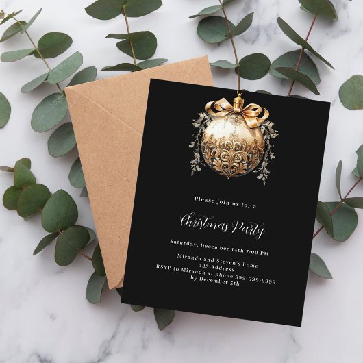 ブラック金ゴールドバウブルヴィンテージクリスマスパーティー