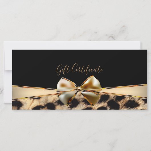 ブラック金ゴールドバウLeopard Cheetahギフト券 (正面)