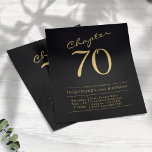 ブラック金ゴールドバジェット70th誕生日招待状 チラシ<br><div class="desc">70祝番誕生日で忘れられないバジェット招待状フフレンドリーライヤー！この祝予算の黒と金ゴールド招待のチラフレンドリーーとスタイルで70歳の誕生日を愛した。デザインを自分の文字でパーソナライズして本当に作ユニークる。この財布フレンドリー招待状は特別な機会に最適で救済、忘れられない方法で節目を祝う。低予算招待状チラシ。 ***ご注意この予算オプションはチラシ（封筒は含まない）なので低価格 – SATINオプションはより厚い選択である。デザインは、RSVPや指示などの余分な文字のための背面(yes、付加価値！)に追加の詳細テンプレートを持っている。</div>