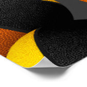 ブラック金ゴールドバスケットチームカラーパーティー歓迎 ポスター (角)