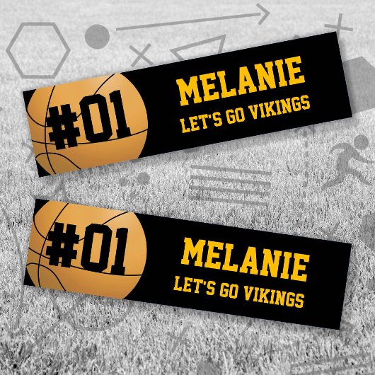 ブラック金ゴールドバスケットボールチーム バンパーステッカー