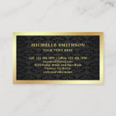 ブラック金ゴールドバタークロワッサンベーカリー 名刺 (裏面)