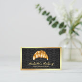 ブラック金ゴールドバタークロワッサンベーカリー 名刺 (スタンド正面)