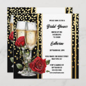 ブラック金ゴールドバラきらめくワインバブリーブライダル シーズンカード (正面/裏面)